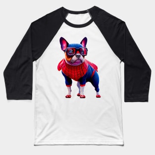 Super Frenchie: Red and Blue Hoodie Version 2 Baseball T-Shirt